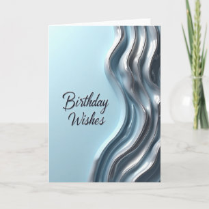 Tarjeta de cumpleaños elegante y fluida