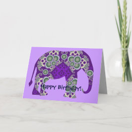 Tarjeta de cumpleaños Elephant