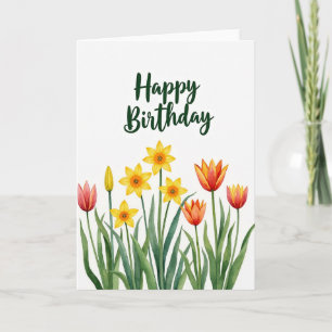 Tarjeta de cumpleaños Emerald Bloom