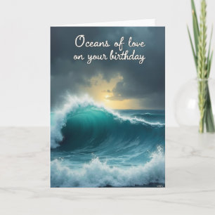 Tarjeta de cumpleaños Emerald Wave