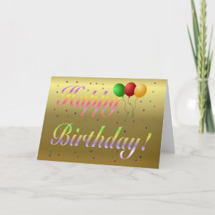 Tarjeta de cumpleaños en blanco