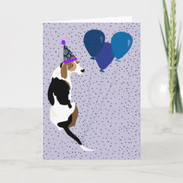 Tarjeta de cumpleaños en blanco del Coonhound