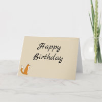 Tarjeta de cumpleaños en blanco del "Fox serio"