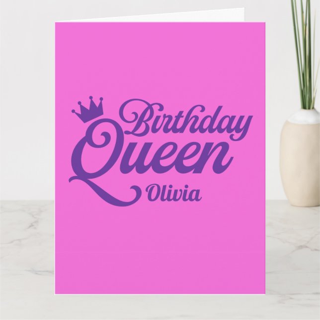Tarjeta de cumpleaños en blanco para la reina (Anverso)