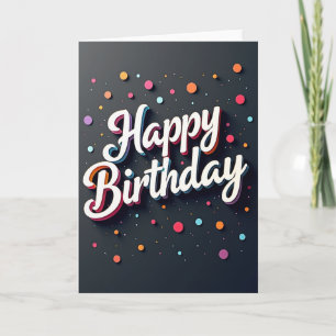 Tarjeta de cumpleaños en capas 3D