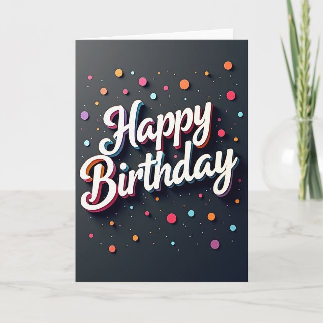 Tarjeta de cumpleaños en capas 3D (Anverso)
