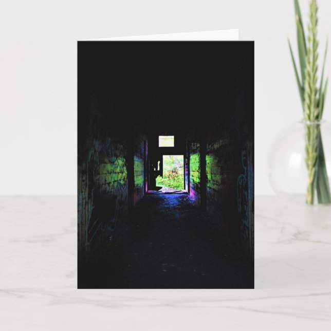 Tarjeta de cumpleaños "En la garganta" (Anverso)