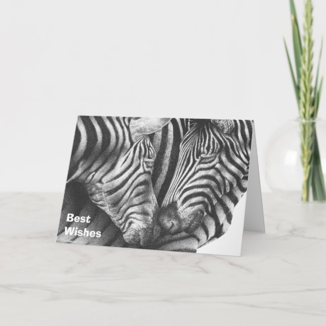 Tarjeta de cumpleaños encantadora de Zebras (Anverso)