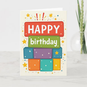 Tarjeta de cumpleaños Energetic Stars