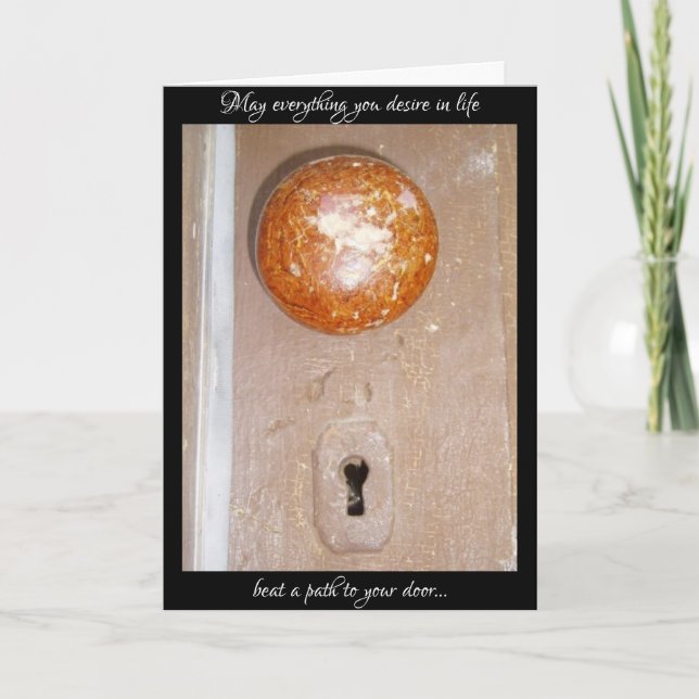 Tarjeta de cumpleaños "Entra si te atreves" (Anverso)