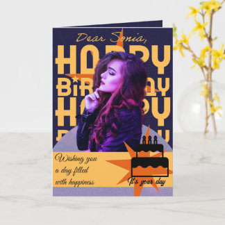 Tarjeta de cumpleaños envuelta en deseos