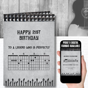 Tarjeta de cumpleaños épica de guitarra de rocksta