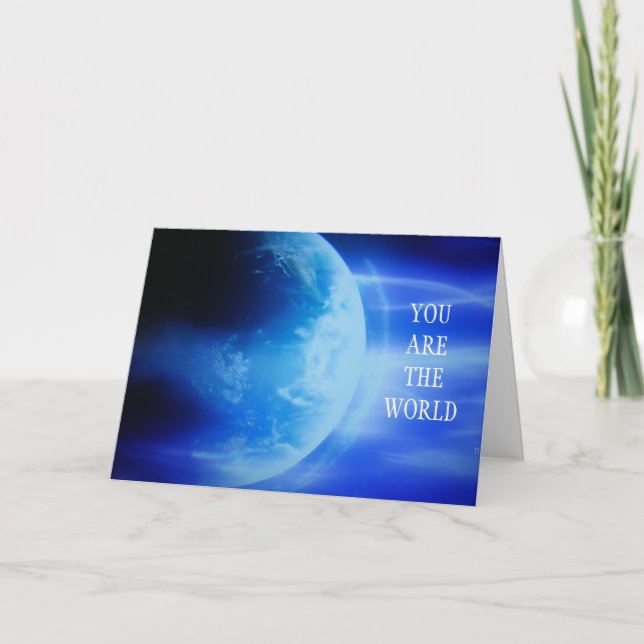 TARJETA DE CUMPLEAÑOS "ERES EL MUNDO PARA MÍ" (Anverso)