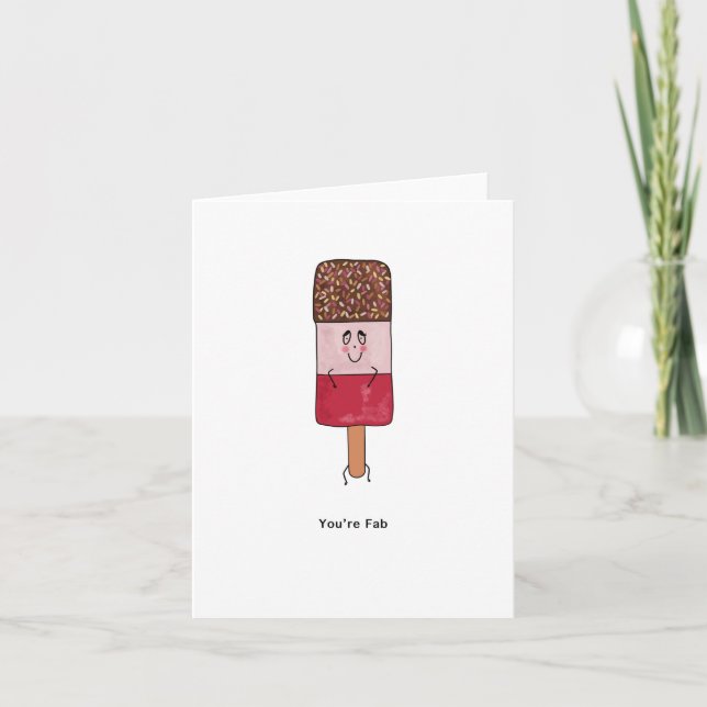 Tarjeta de cumpleaños, eres una tarjeta de paleta  (Anverso)