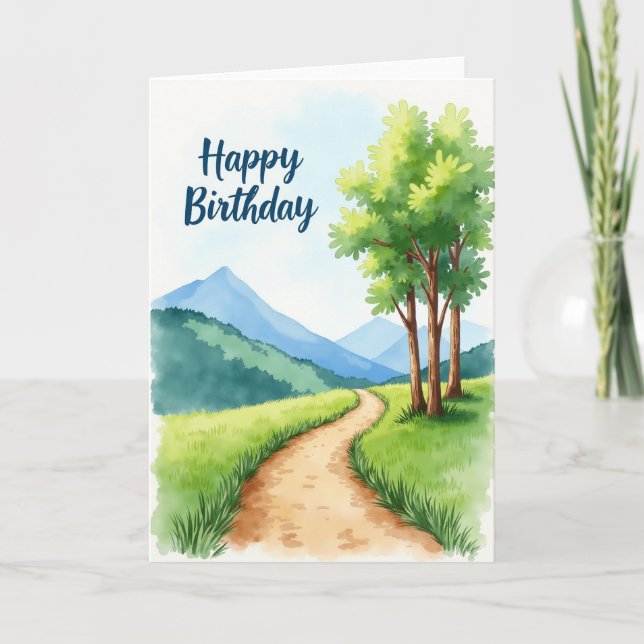 Tarjeta de cumpleaños escénica (Anverso)