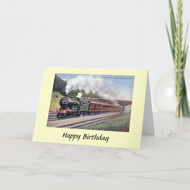 Tarjeta de cumpleaños - Escocia voladora (Anverso)