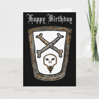 Tarjeta de cumpleaños Escudo metalizado