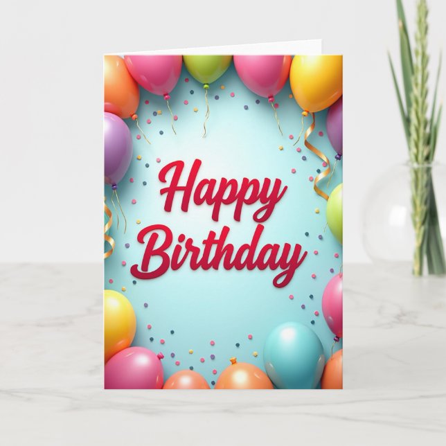 Tarjeta de cumpleaños Esfera Jubilosa (Anverso)