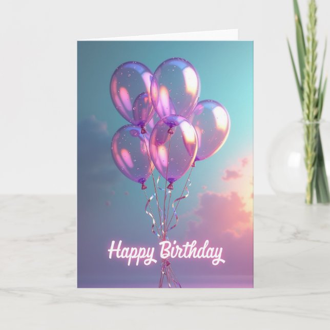 Tarjeta de cumpleaños Esfera Soñadora (Anverso)