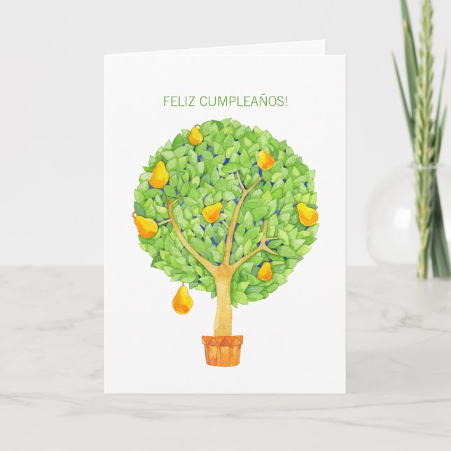 Tarjeta de cumpleaños española de cumpleaños de cu (Anverso)