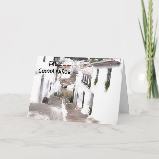 Tarjeta de cumpleaños española de la calle (Anverso)