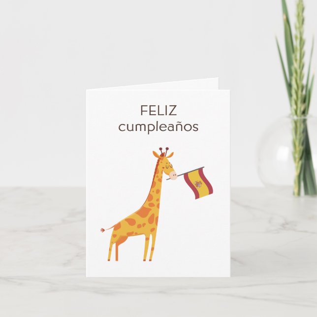 Tarjeta de cumpleaños española - feliz cumpleaños (Anverso)