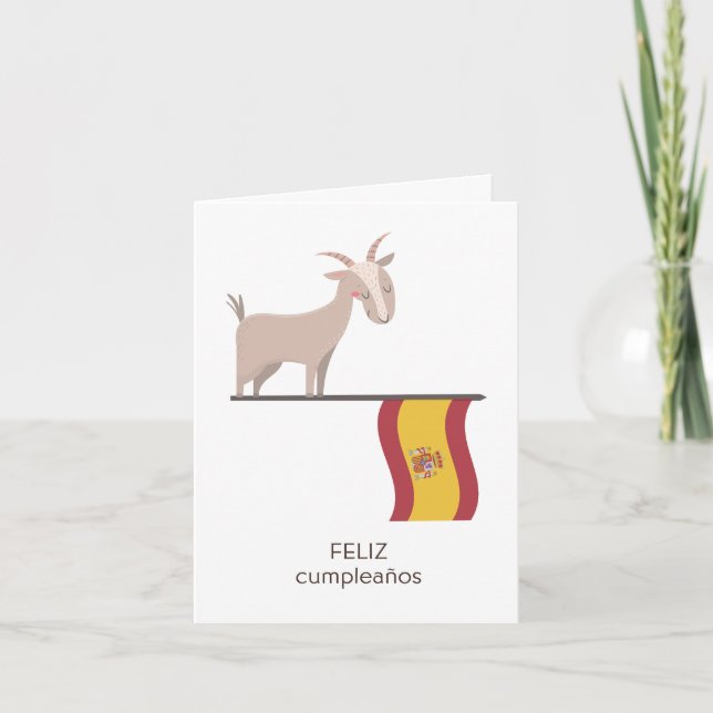 Tarjeta de cumpleaños española - feliz cumpleaños (Anverso)