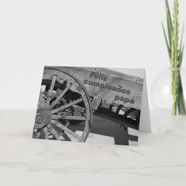 Tarjeta de cumpleaños española para el papá (Anverso)