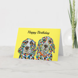 Tarjeta de cumpleaños española Springer Spaniel