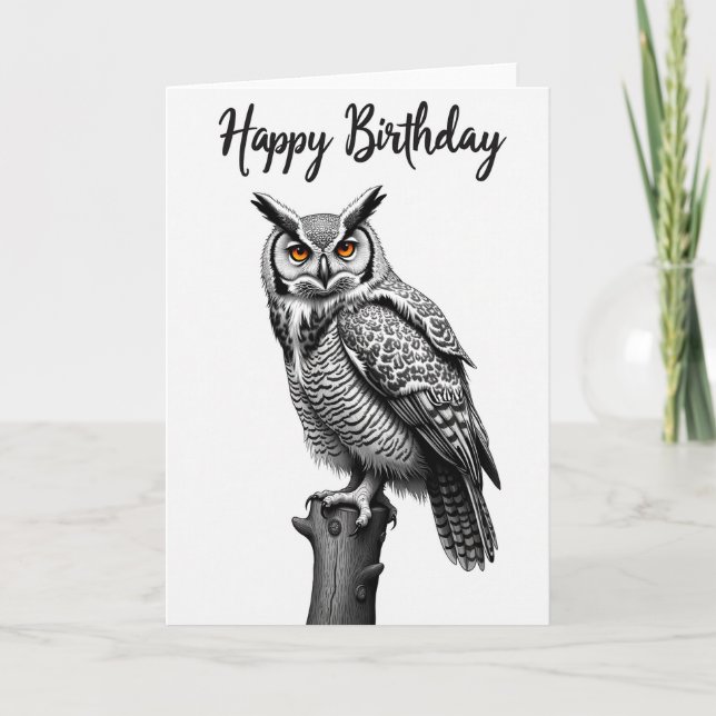 Tarjeta de cumpleaños especial en escala de grises (Anverso)
