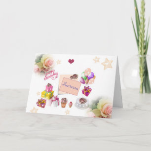 Tarjeta de cumpleaños especial feliz para festivid