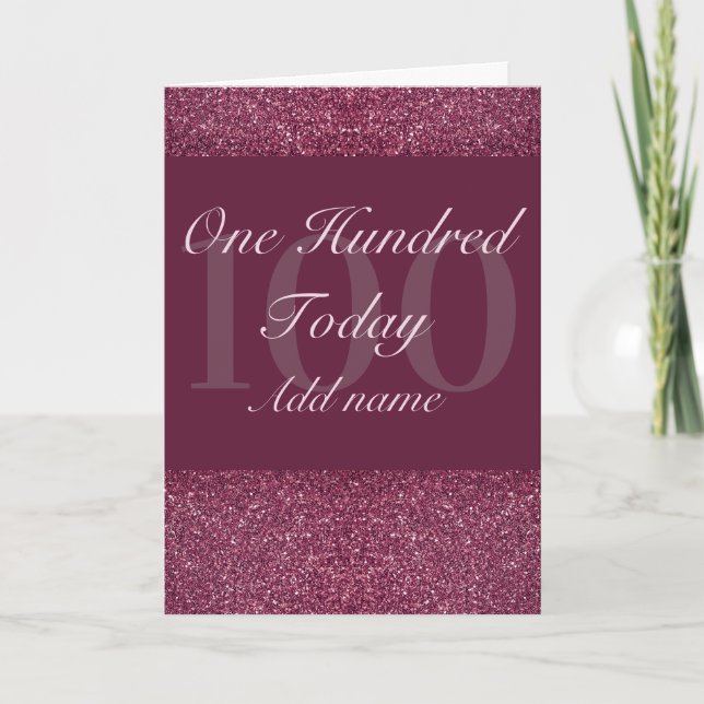 Tarjeta de cumpleaños especial personalizada 100 (Anverso)