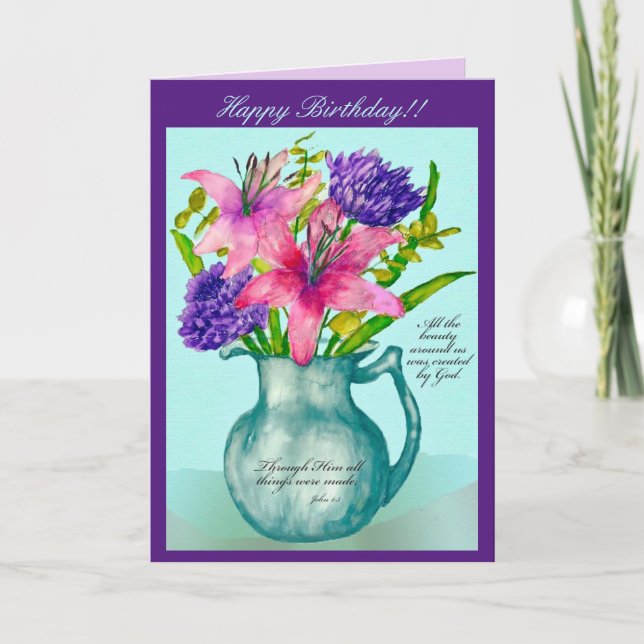 Tarjeta de cumpleaños espiritual (Anverso)