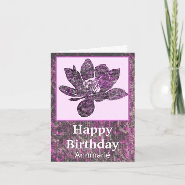 Tarjeta de cumpleaños espiritual parcialmente mora (Anverso)