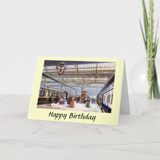 Tarjeta de cumpleaños - Estación Euston, Londres (Anverso)