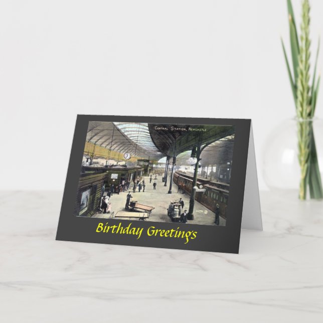 Tarjeta de cumpleaños - Estación Newcastle-upon-Ty (Anverso)
