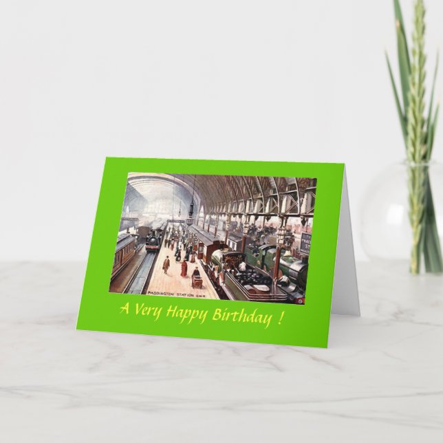 Tarjeta de cumpleaños - Estación Paddington, Londr (Anverso)