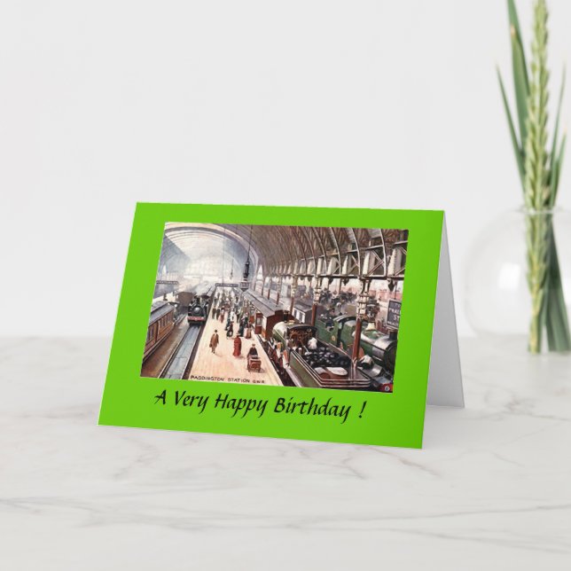 Tarjeta de cumpleaños - Estación Paddington, Londr (Anverso)