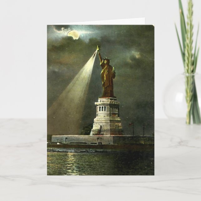 Tarjeta de cumpleaños - Estatua de la libertad, NY (Anverso)