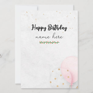 Tarjeta de cumpleaños estética