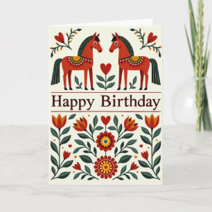 Tarjeta de cumpleaños estilizada con ráfaga de sol