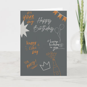 Tarjeta de cumpleaños estilo graffiti