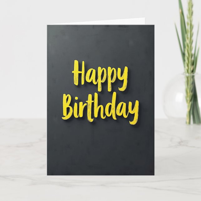 Tarjeta de cumpleaños estilo pizarra (Anverso)