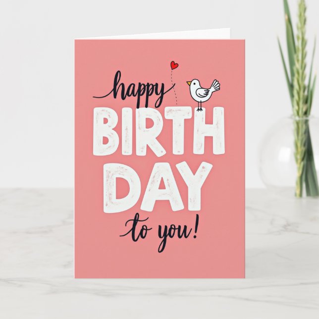 Tarjeta de cumpleaños estilo tiza (Anverso)