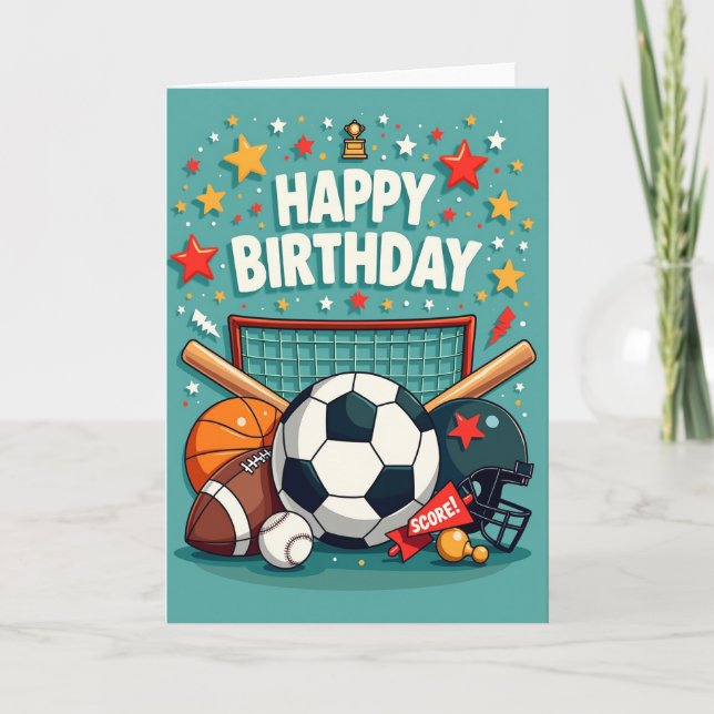 Tarjeta de cumpleaños estrellada jubilosa (Anverso)