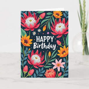 Tarjeta de cumpleaños Exotic Blossom