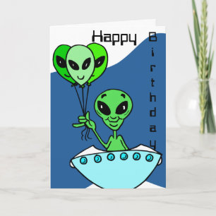 Tarjeta de cumpleaños extranjera verde