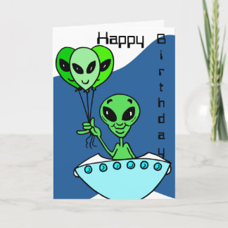 Tarjeta de cumpleaños extranjera verde