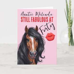 Tarjeta de cumpleaños fabulosa con tema de caballo