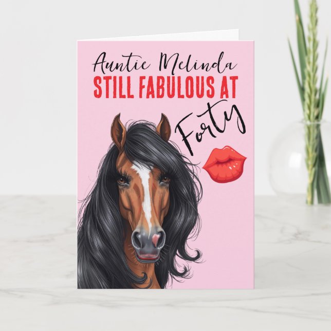 Tarjeta de cumpleaños fabulosa con tema de caballo (Anverso)
